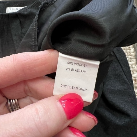 Trina Turk Three Quarter Sleeve Lined Gray Sheath Dress With Defined Waist - Picture 15 of 16